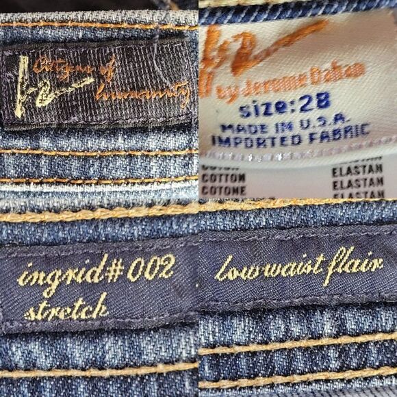 Vintage Citizens of Humanity Jeans 28 Ingrid 002 Stretch Low Waist Flare - Picture 3 of 16